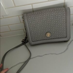 Tory Burch gray sling bag